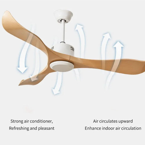 ventilateur de plafond moderne sans lumière télécommande design élégant - vue 7 sur 6