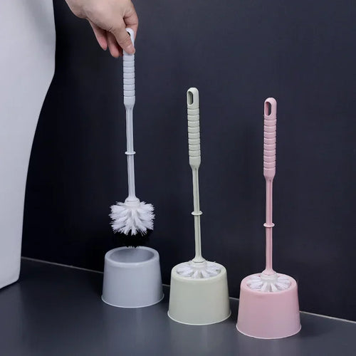 brosse de toilette avec support et poils souples pour nettoyage rapide - vue 4 sur 8
