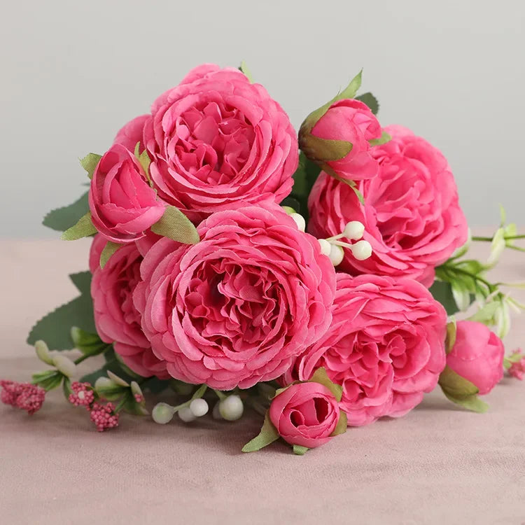 petit bouquet de fleurs artificielles pour décoration printanière et mariage - vue 30 sur 37