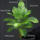 palmier tropical artificiel grandes feuilles pour décoration intérieure et extérieure