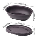 pots de fleurs rectangulaires imitation argile pour jardin extérieur