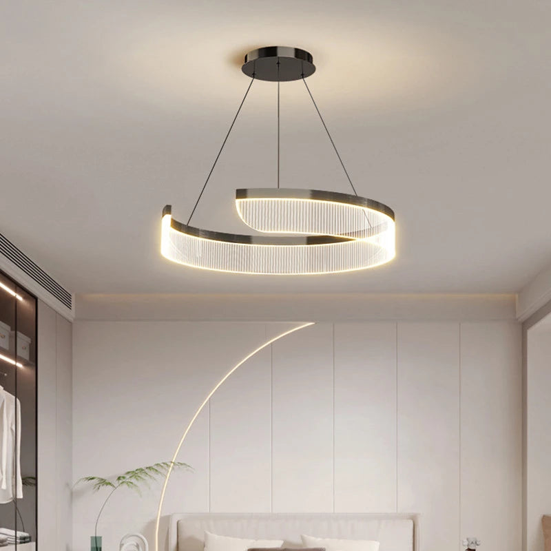 lustre moderne à led circulaire minimaliste nordique design