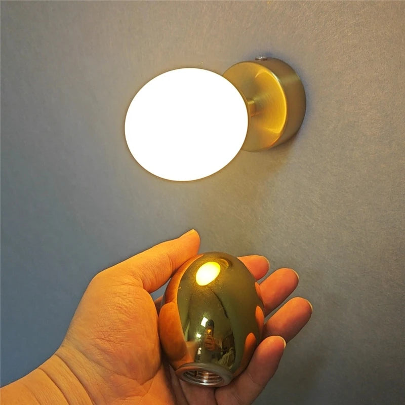 applique murale moderne design œuf de canard minimaliste à led - vue 5 sur 8