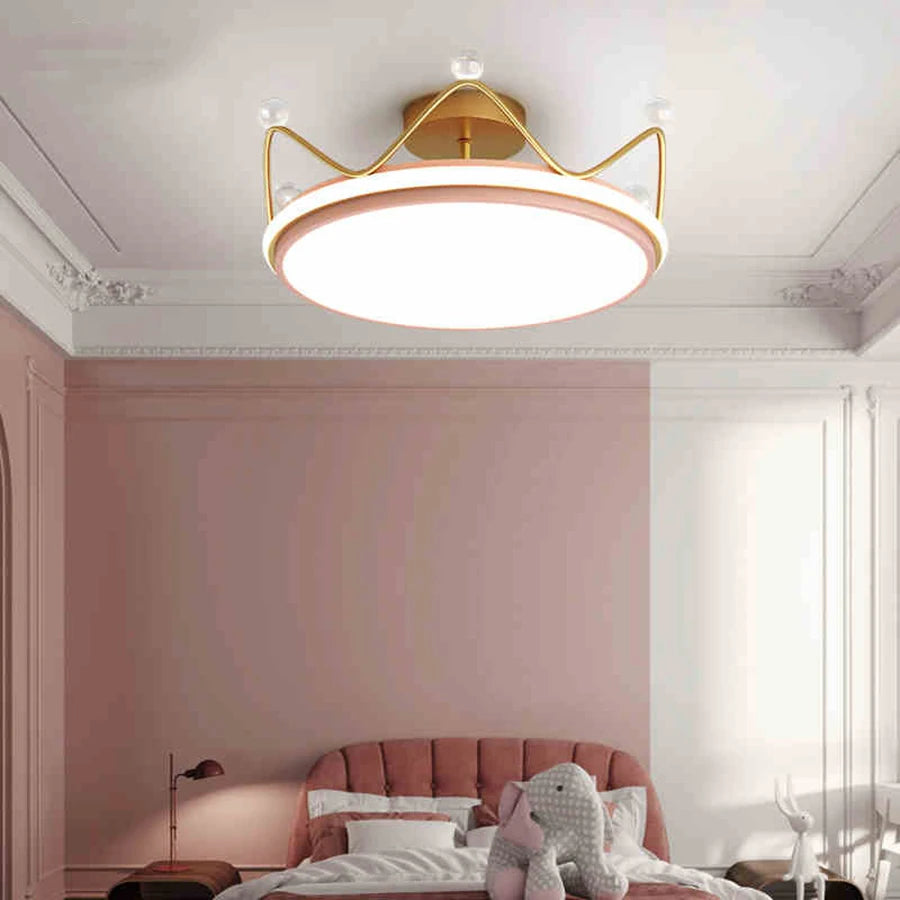 suspension pour enfants couronne leds moderne winfordo - vue 6 sur 12