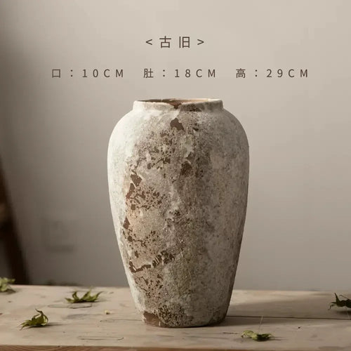 vase en céramique style chinois rétro pour arrangement floral - vue 8 sur 7