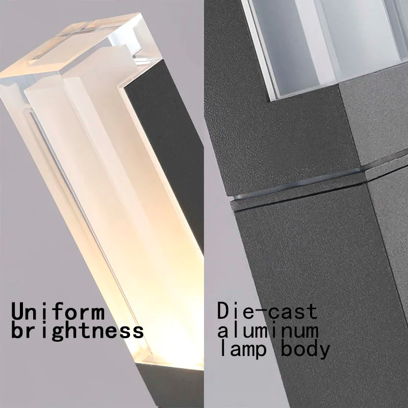 colonne lumineuse led extérieure étanche pour jardin et paysage