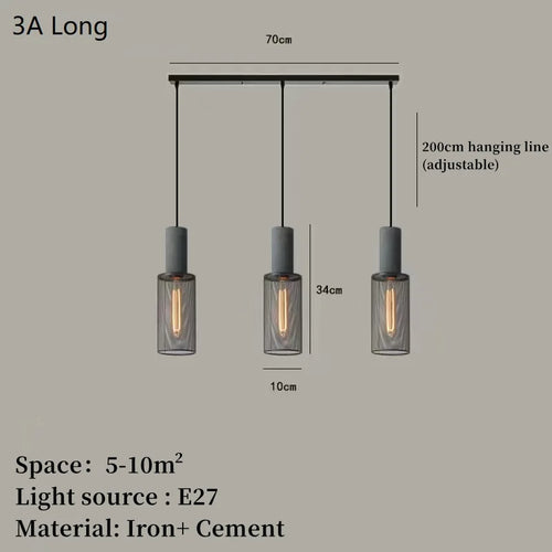 lampe suspendue en béton industriel avec abat-jour en fer - vue 17 sur 29