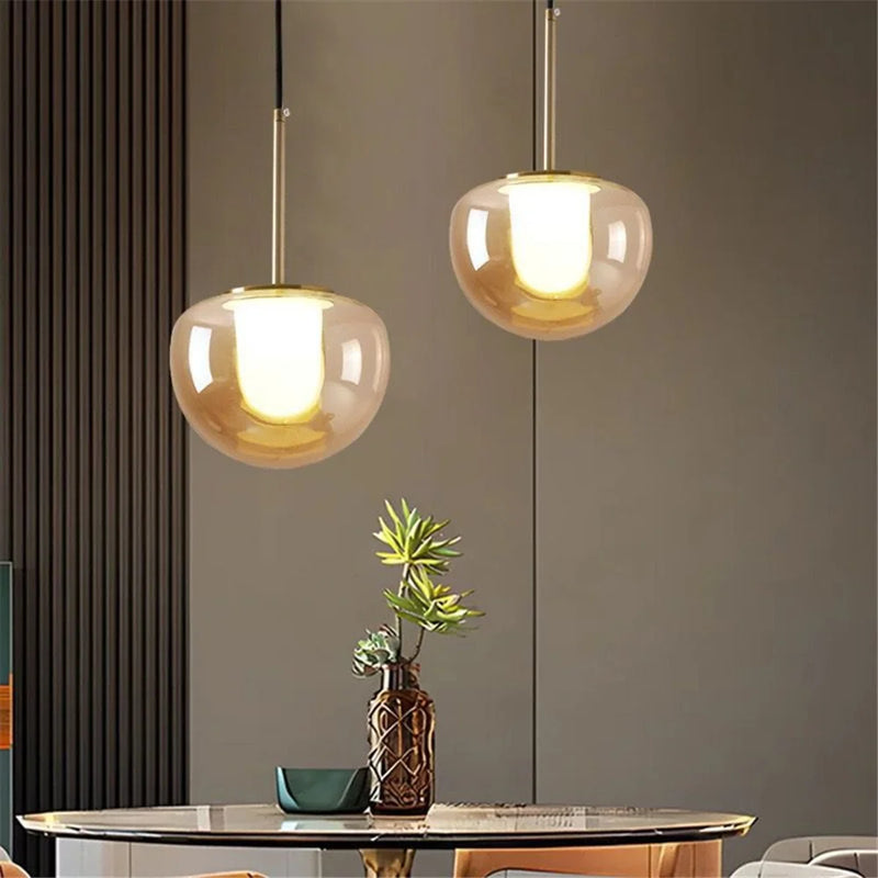 suspension en verre au design italien moderne pour décoration intérieure