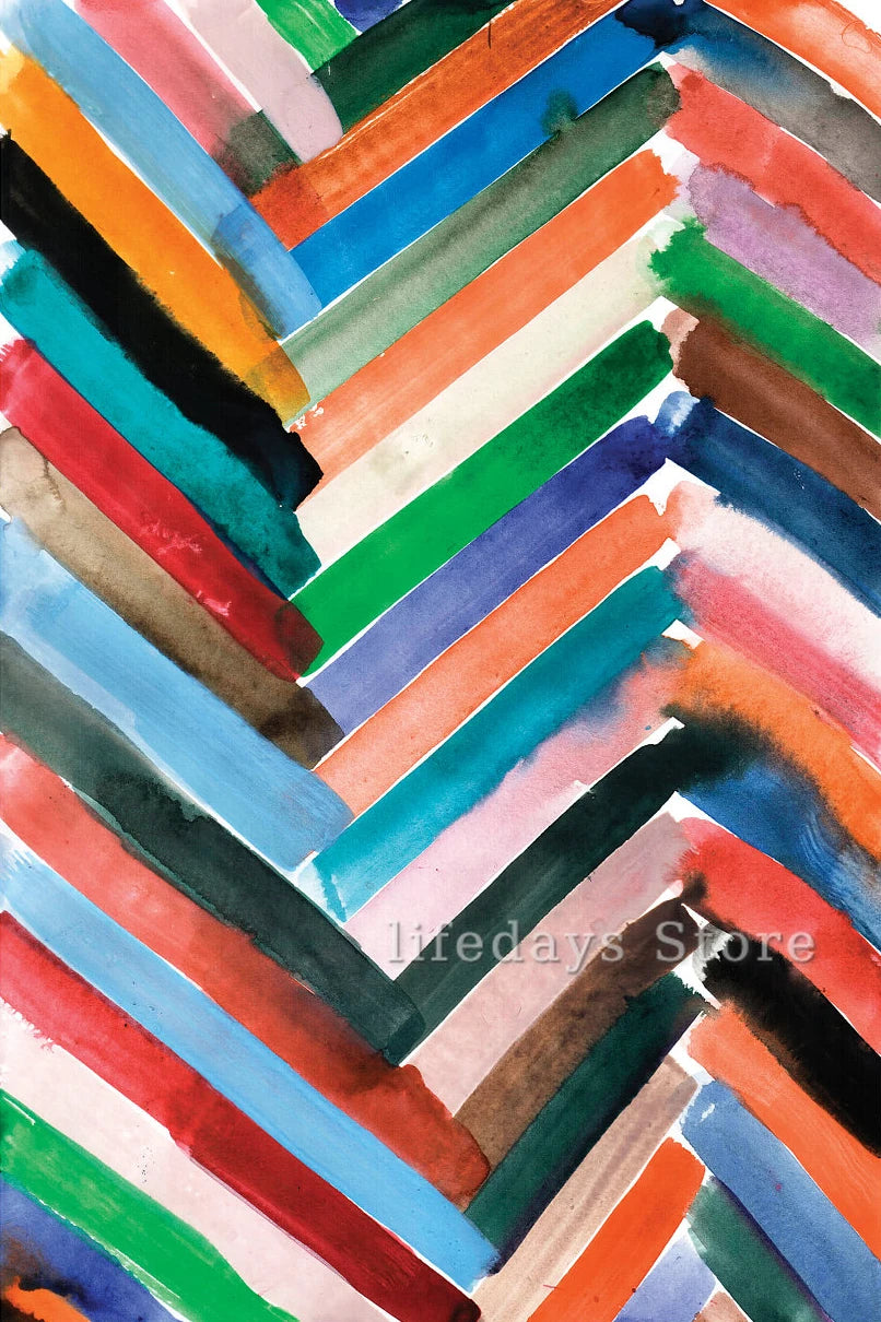 affiches géométriques abstraites à l'aquarelle pour décoration moderne