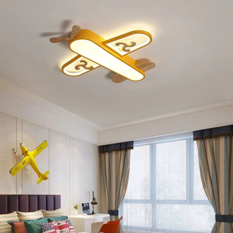 appliques suspendues led pour enfants en bois et métal - vue 3 sur 18