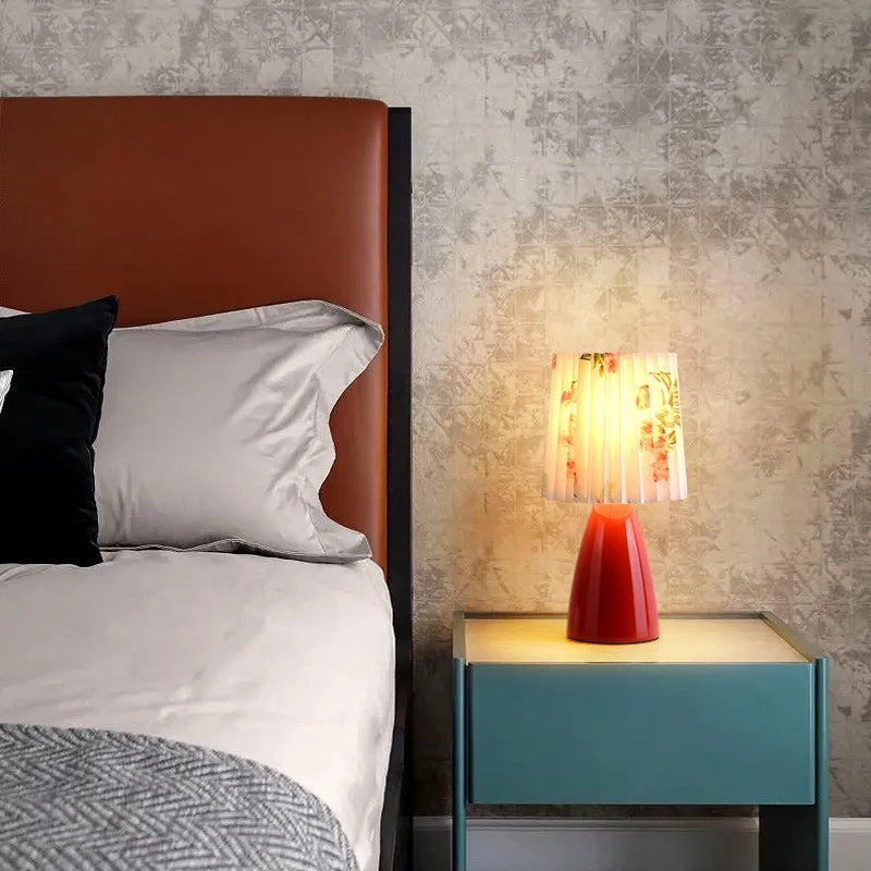 Lampe bureau rétro net rouge veilleuse chaleur - vue 4 sur 13