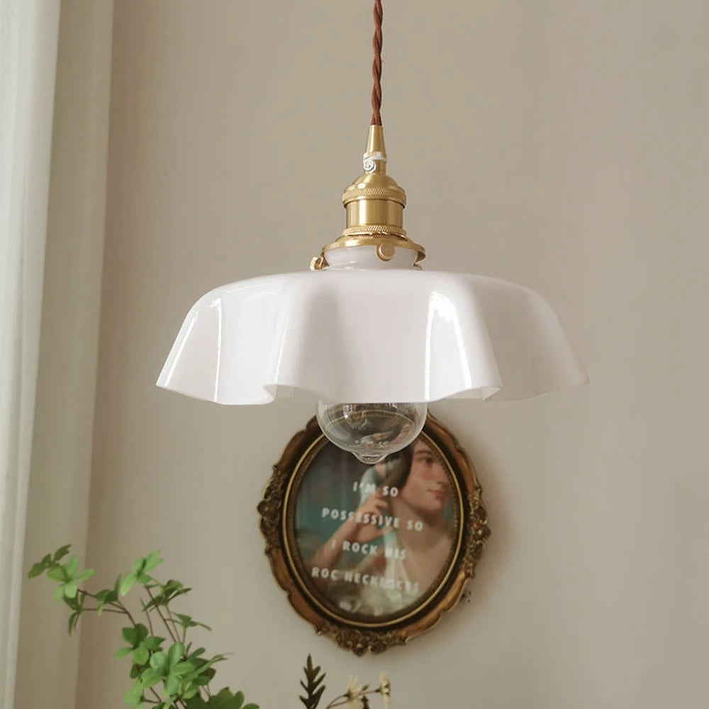 Nordique Rétro Coloré Verre Suspension lumières Salon Suspension Simple Lampe De Chevet LED E27 Éclairage Bar Hôtel Décor Luminaire