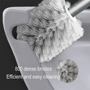 brosse de toilette murale en aluminium sans perforation sans angle mort