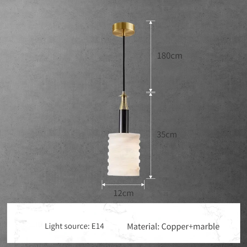 suspension moderne en pierre naturelle pour un éclairage minimaliste - vue 8 sur 8