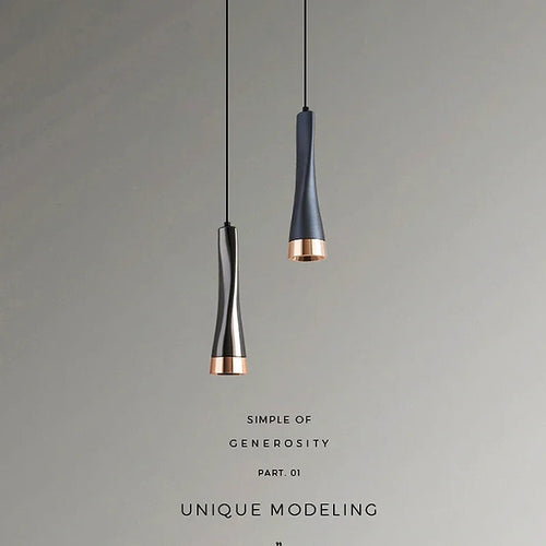 Lamp Modern Bedside Lights Elegant Aluminum Light Fixtures Adjustable Mini Metal Ceiling Lights For Kitchen Island Dining Room - vue 3 sur 10