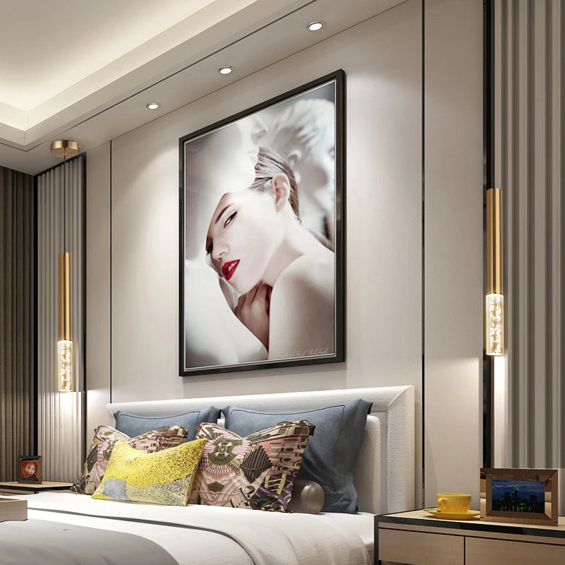 lustre led cristal éclairage double source haut bas gradation - vue 5 sur 11