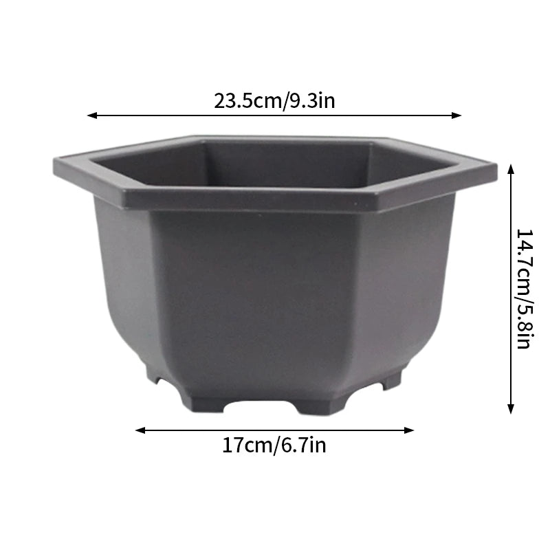 pots de fleurs rectangulaires imitation argile pour jardin extérieur