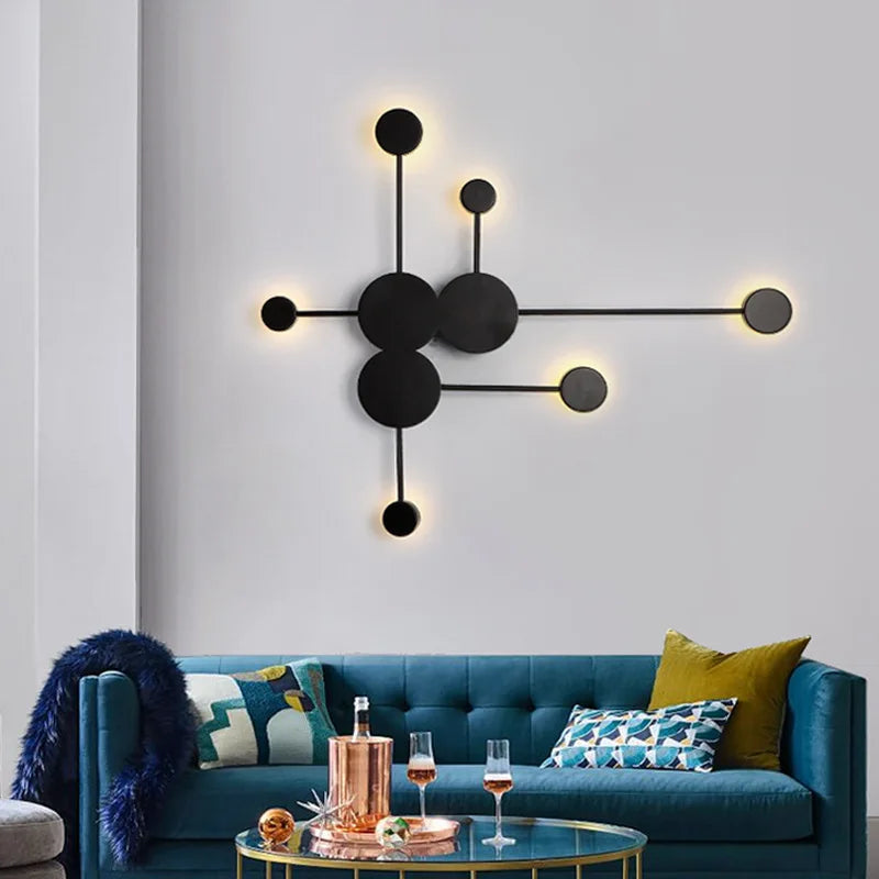 Modern Nordic Black Wall Lamp  AC110V AC220V Bedroom Bedside Wall Sconce Light Art Decoration Fixtures Living Room Wall Lights - vue 3 sur 23