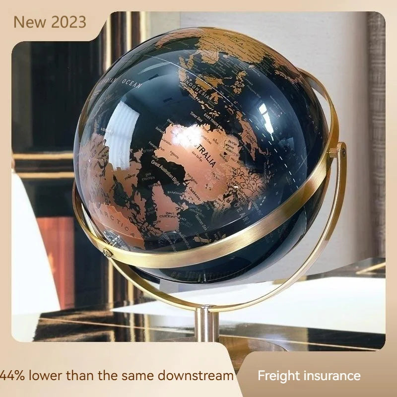globe rotatif décoratif style européen pour bureau à domicile - vue 2 sur 9