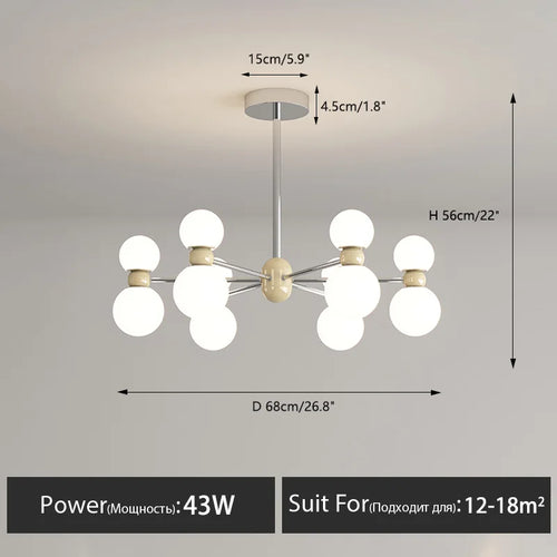 lustre suspendu dimmable pour décoration intérieure moderne - vue 12 sur 15