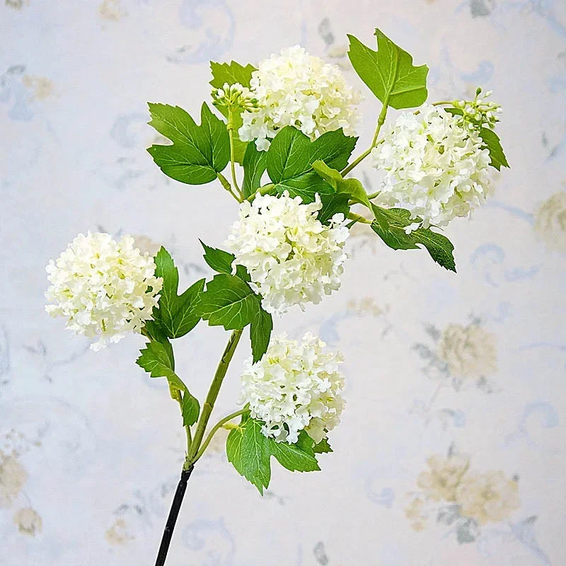 hortensia boule de neige luxe fleurs artificielles pour décoration intérieure - vue 3 sur 6