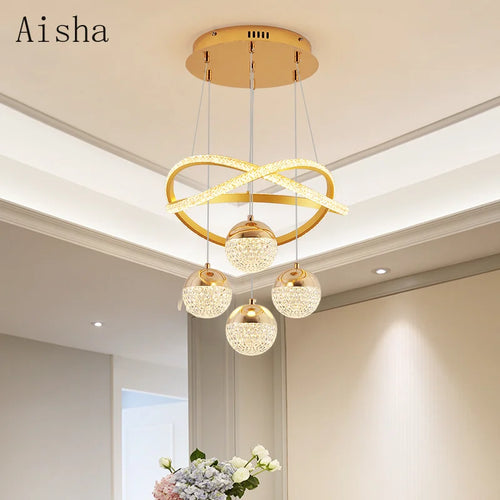 lustre moderne en led pour décoration intérieure élégante et luxueuse - vue 3 sur 12
