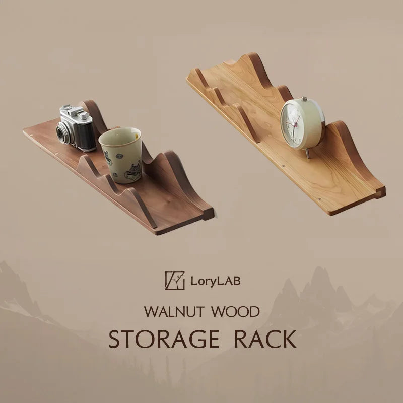 Abstract Mound Walnut Wood, Modern Wabi-Sabi Vintage, Wall-Mounted Storage Rack for Wall Decor,Living Room, Dining Room, Bedroom