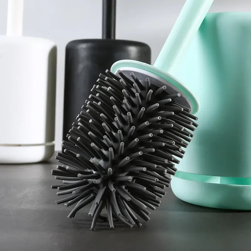 brosse de toilette murale avec support de rangement pratique - vue 6 sur 9