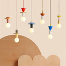 Suspension Memphis LED colorée à formes géométriques