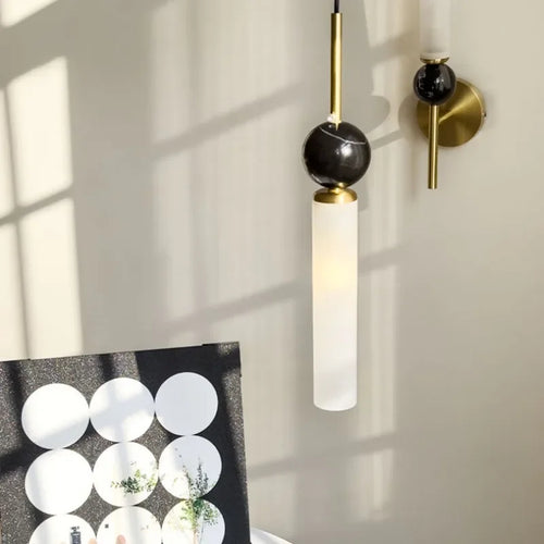 lustre minimaliste nordique de luxe en marbre italien