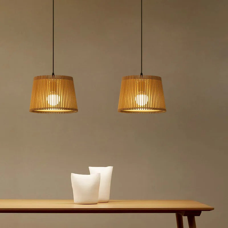 suspension en bois massif design moderne pour décoration intérieure - vue 3 sur 8