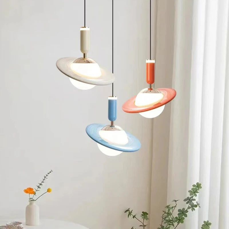 lustre saturno design led ajustable en hauteur - vue 2 sur 9
