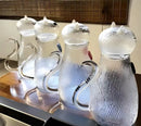 carafe en verre résistant motif chat style ludique