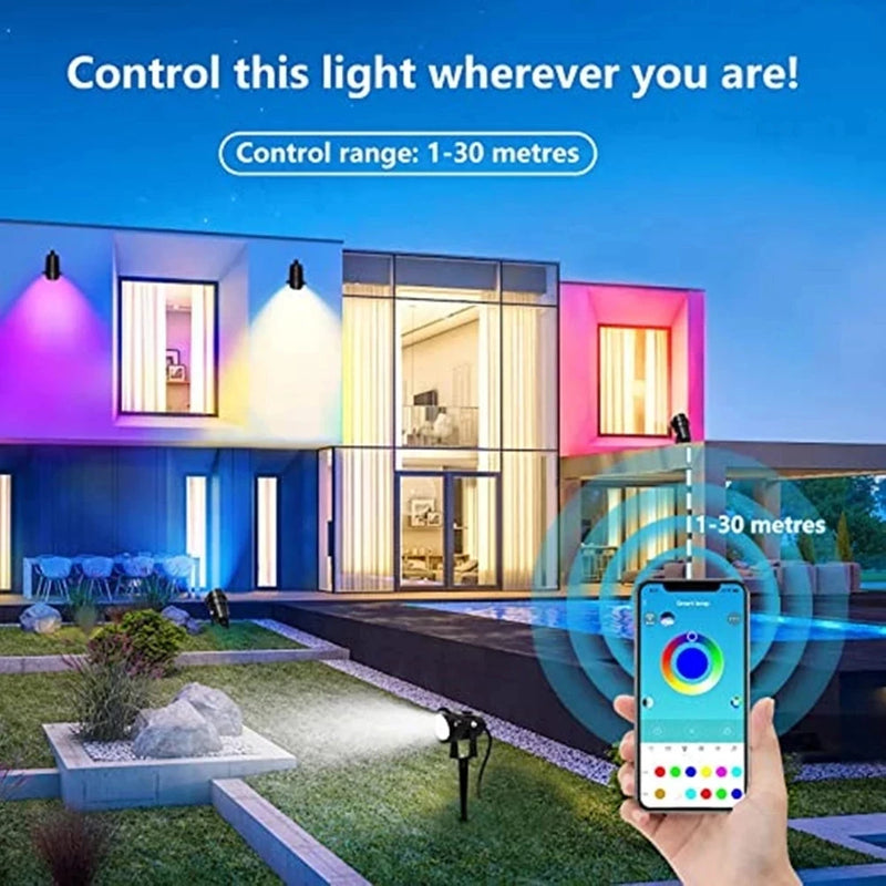 spot extérieur bluetooth étanche contrôlable via app pour jardin