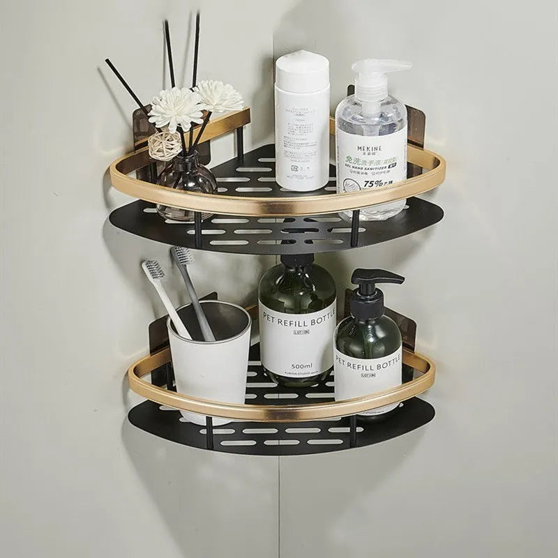 étagères murales de luxe antirouille pour accessoires de bain
