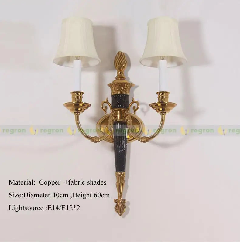 applique murale double tête style nordique en cuivre led rétro - vue 8 sur 8