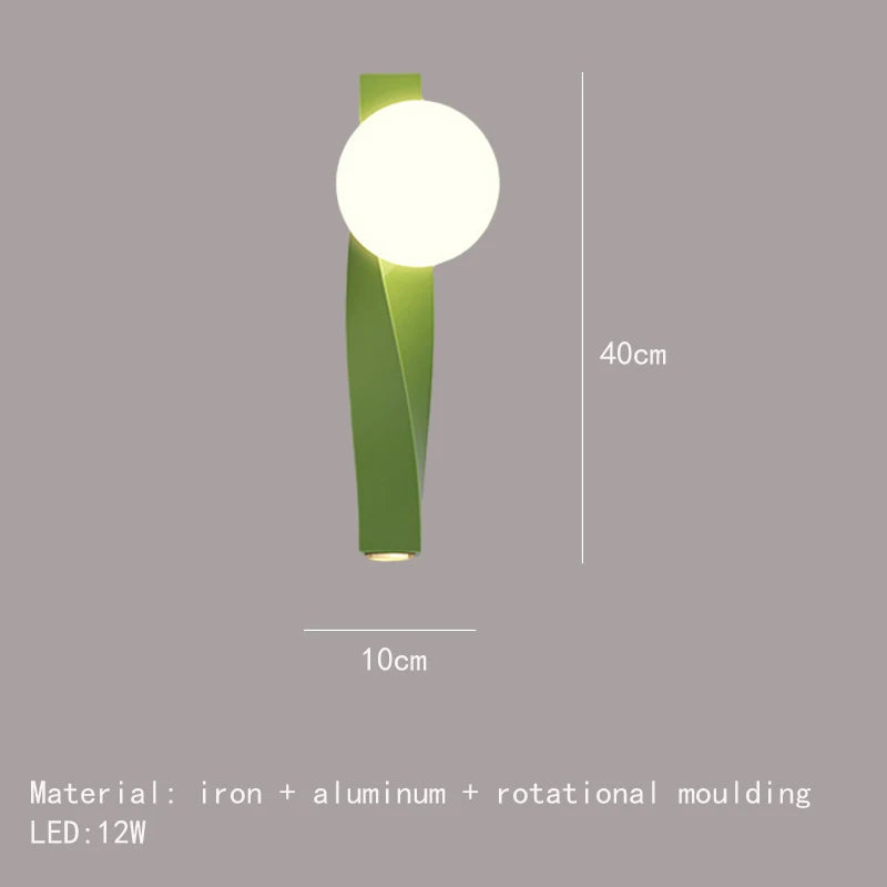 applique murale led en aluminium et verre rotatif - vue 8 sur 12