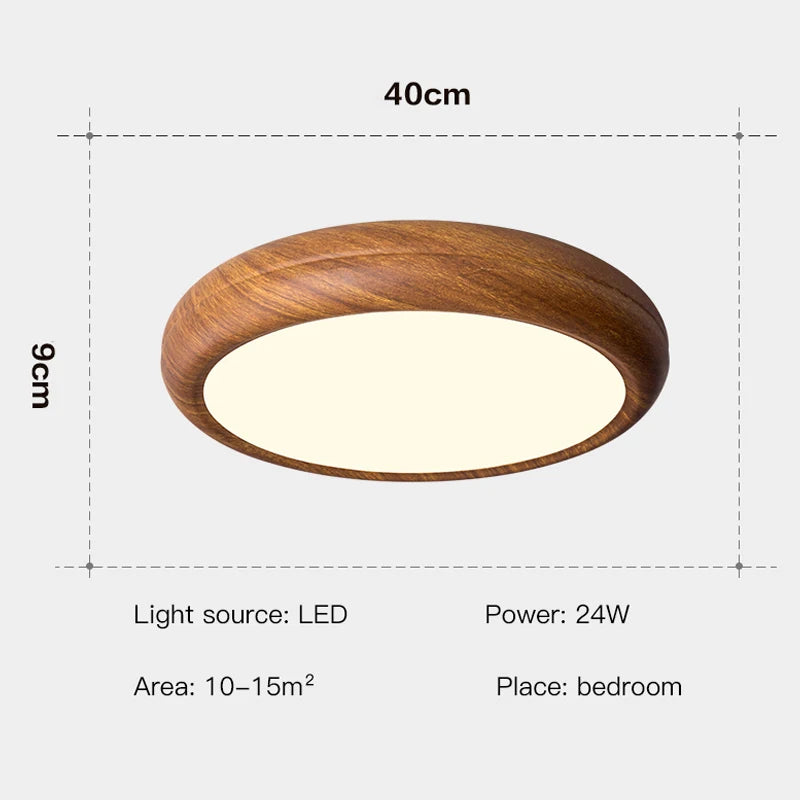 plafonnier moderne en bois imitation pour intérieur lumineux - vue 5 sur 9
