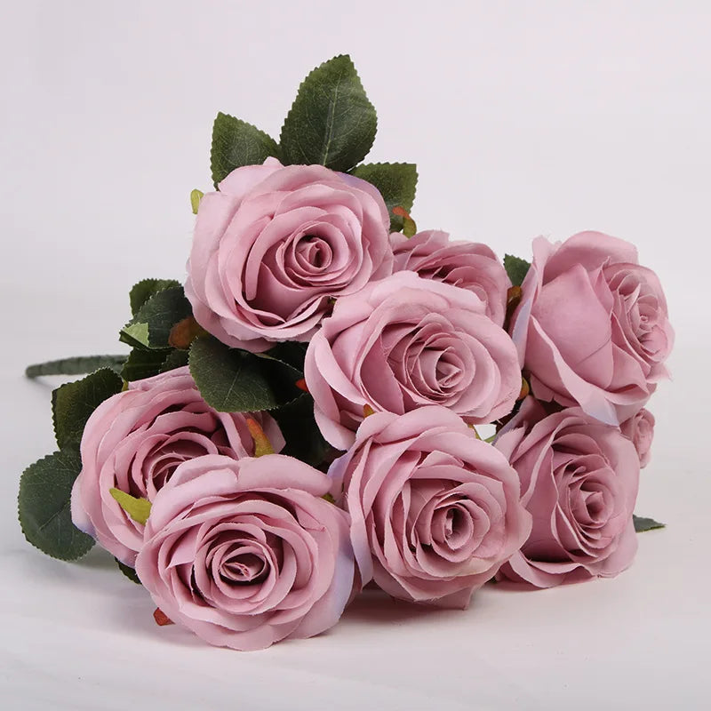bouquet de roses artificielles pour mariage et décoration intérieure - vue 14 sur 27
