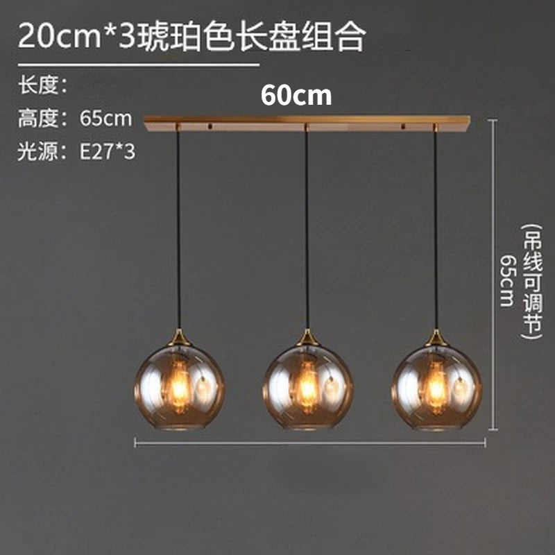 lustre en verre design nordique pour décoration intérieure - vue 18 sur 26
