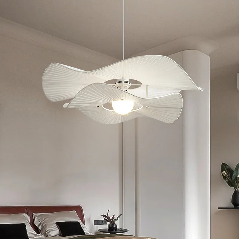 lustre nordique à chapeau en tissu led d'intérieur - vue 3 sur 7