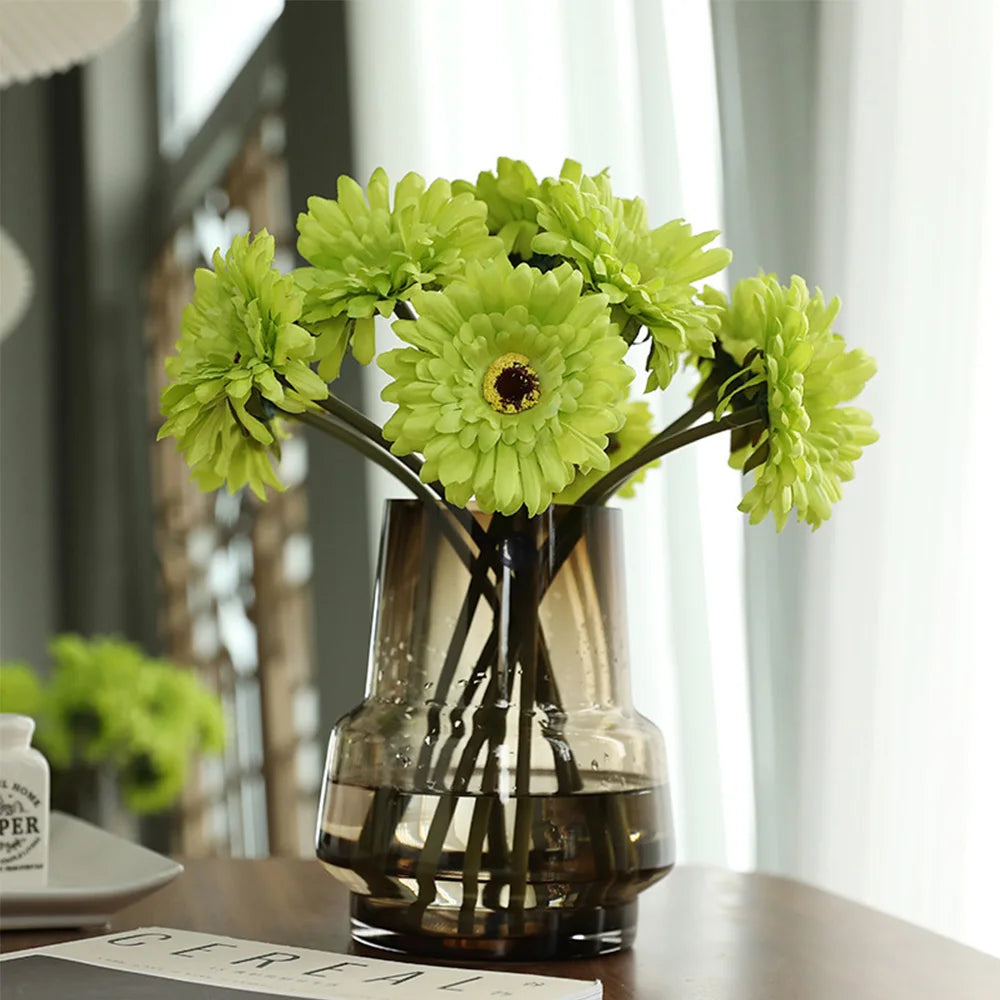 lot de têtes de fleurs artificielles gerbera pour décoration intérieure et extérieure - vue 2 sur 11