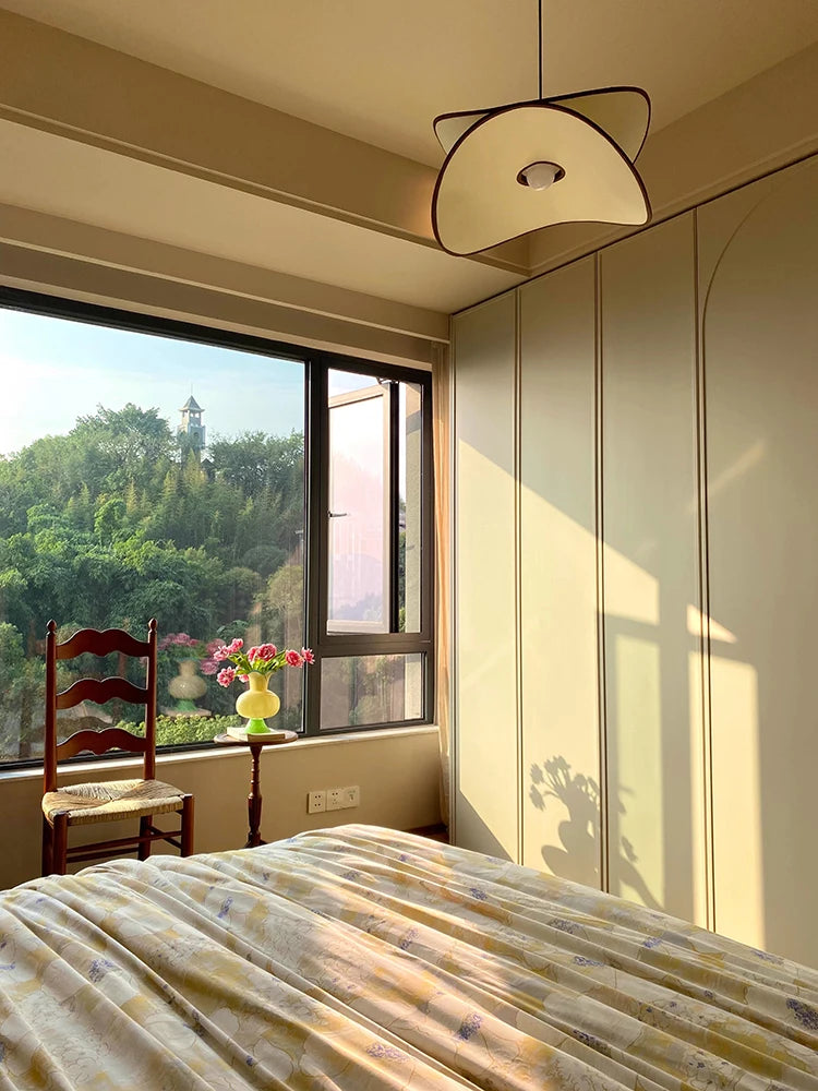 plafonnier en tissu wabi sabi pour décoration intérieure moderne - vue 6 sur 9