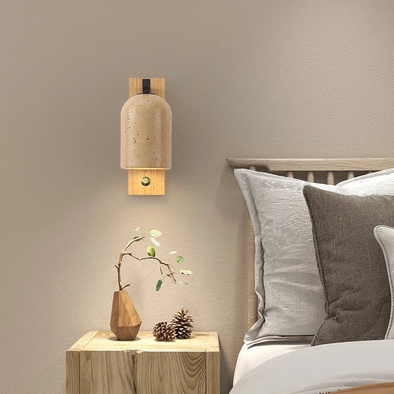applique murale artistique en pierre naturelle pour luminaires d'ambiance