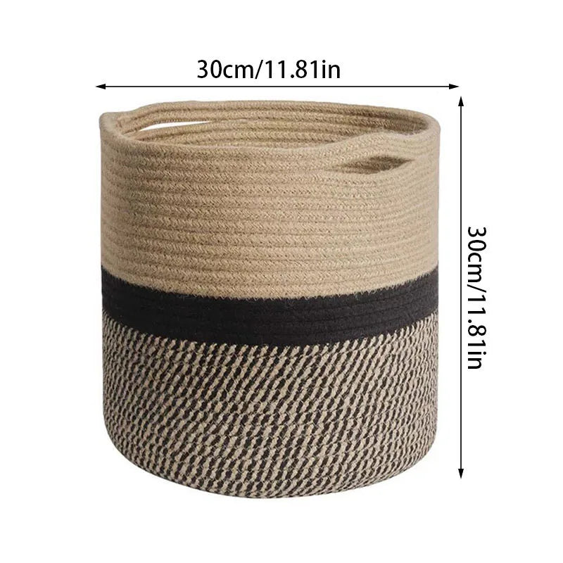 paniers tissés en coton pour rangement et décoration maison - vue 13 sur 12