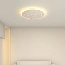 plafonnier moderne à leds avec télécommande et anneau rond
