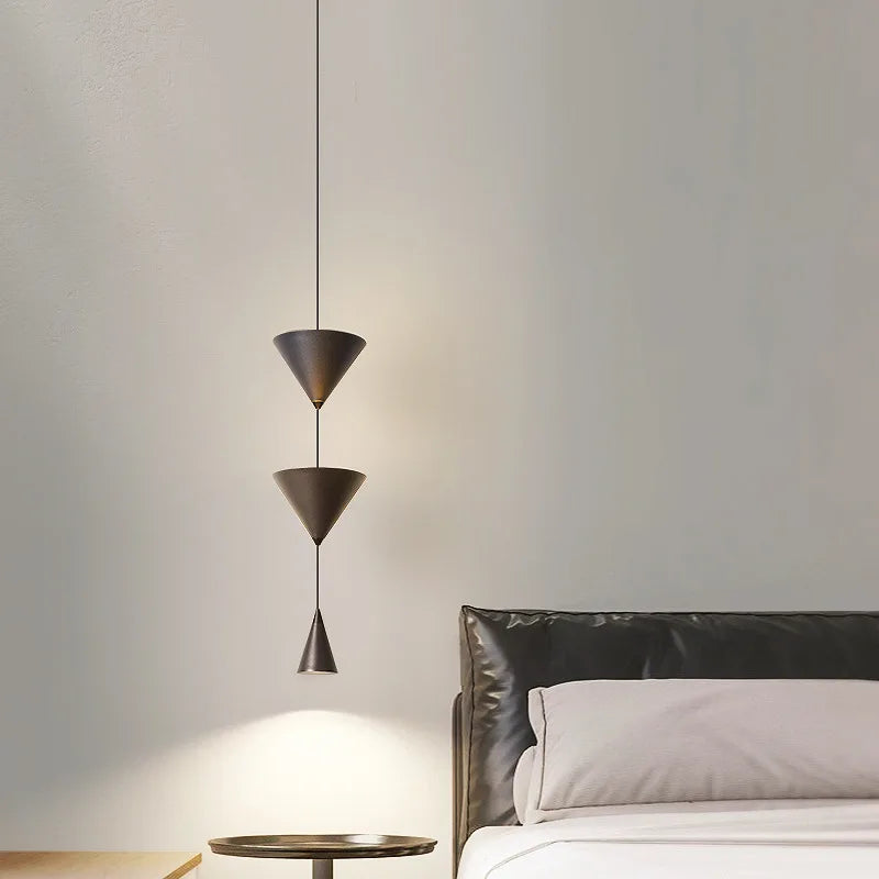 Suspension design minimaliste avec sablier led pour décoration maison