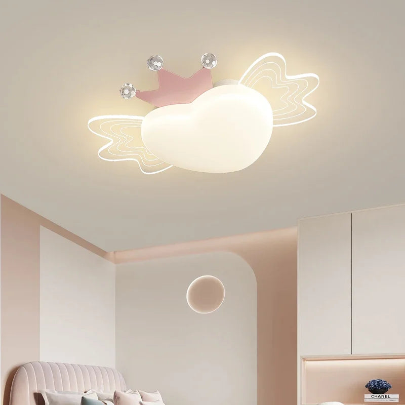 plafonnier led avion en forme de cœur design nordique protection des yeux