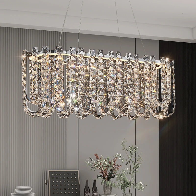 lustre en cristal moderne pour un intérieur élégant et raffiné - vue 4 sur 9