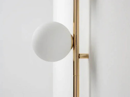 applique murale led longue avec prise de câble en verre rond - vue 7 sur 7